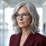 brille frech graue kurzhaarfrisuren